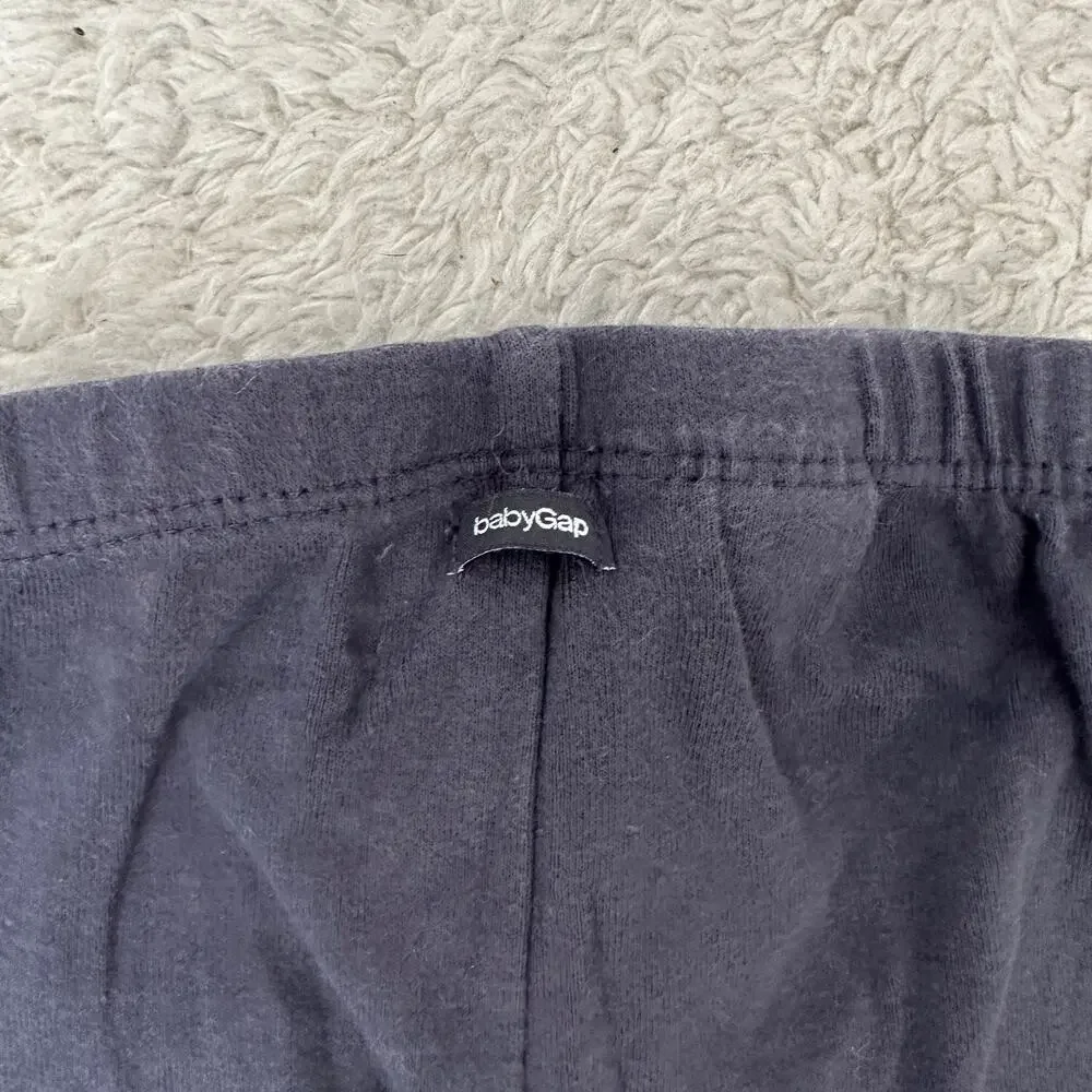 Baby Gap Dark Gray Banded Leggings Knit Pants Baby Boy Girl 3-6 Months